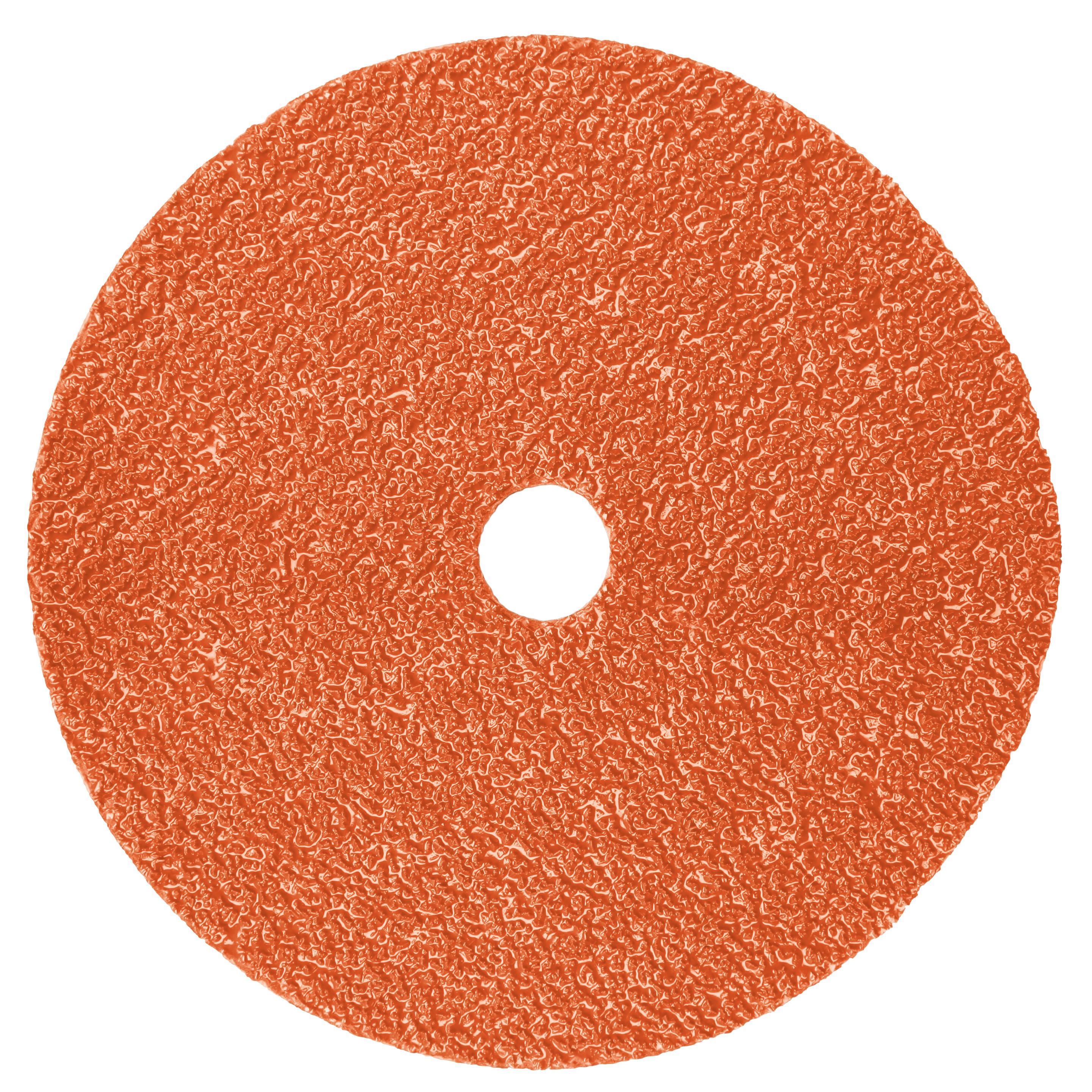 Cubitron II 7000119208 Close Coated Fibre Disc, 5 in Dia Disc, 7/8 in Center Hole, 60+ Grit, Coarse Grade, Ceramic Abrasive, Arbor Attachment - Coated Abrasive Fiber Discs